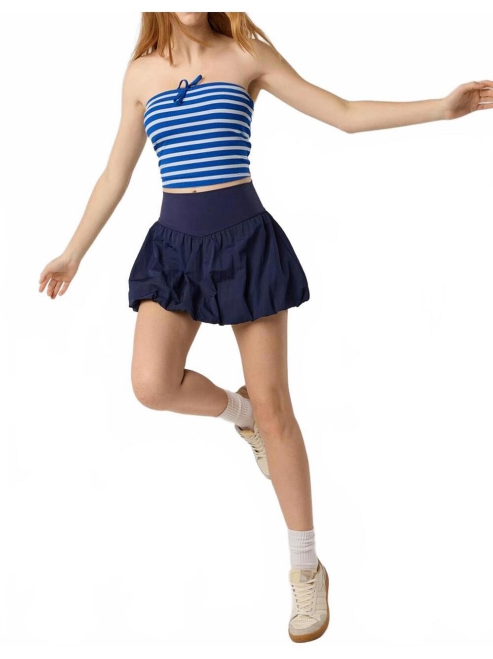 AE OFFLINE By Aerie Real Me Bubble Skort American Eagle Royal Navy Small